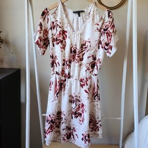 Cold shoulder floral dress